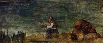 岩上の漁師 ポール・セザンヌ Oil Paintings